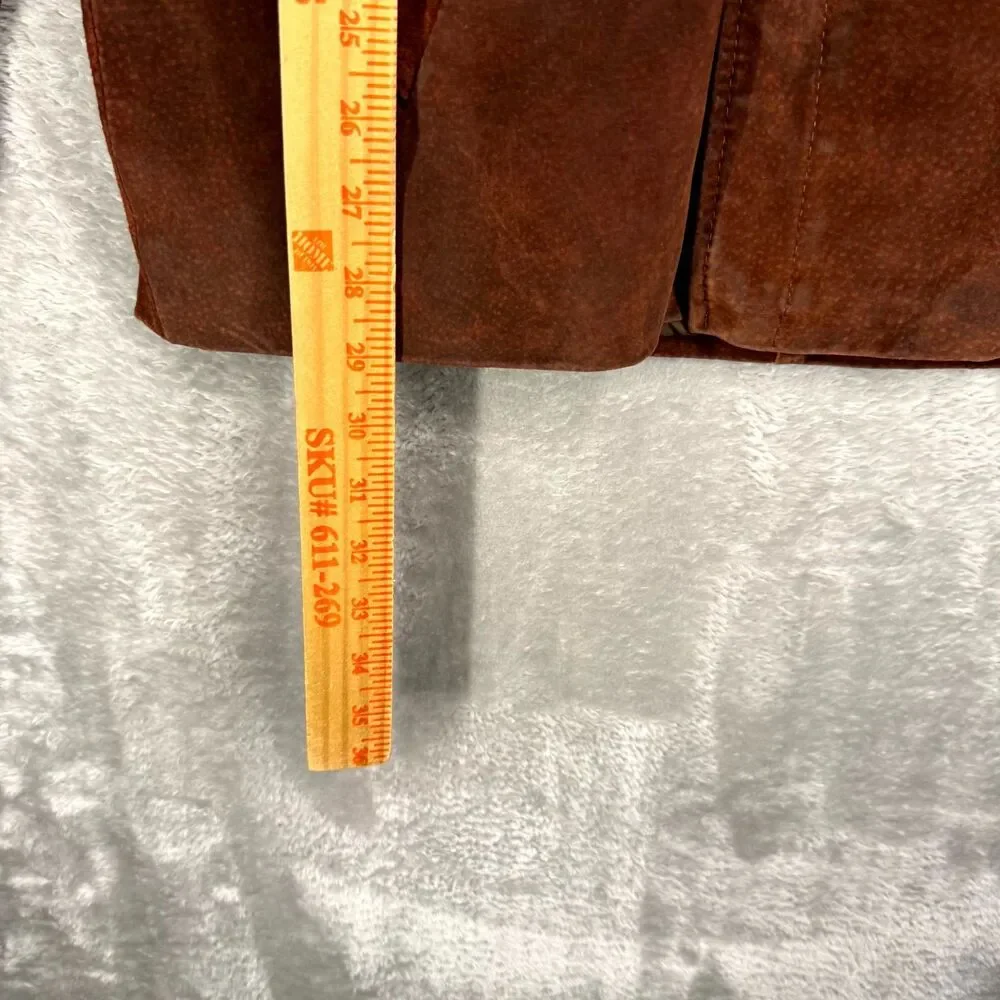 Vtg 80s Windsor Leatherwear Jacket Mens 40 Brown Suede Leather Full Zip Western